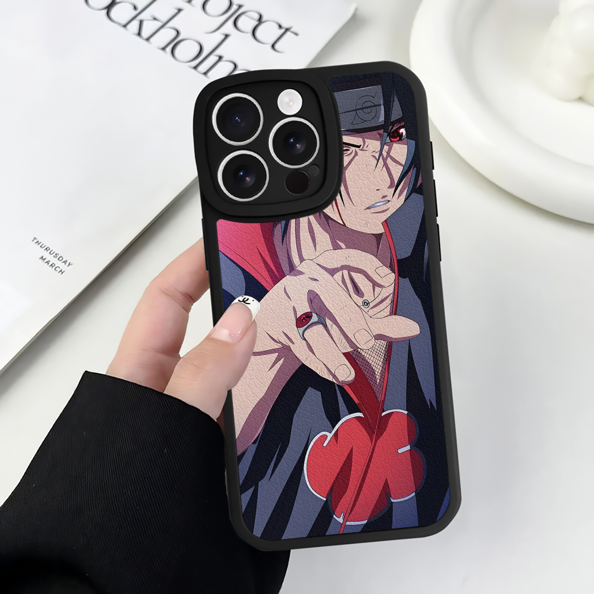 （画像用） NARUTO -ナルト- NARUTO -ナルト- 疾風伝 【iPhone 16シリーズ対応】シリコンスマホケース（レザー調） 材質：シリコン